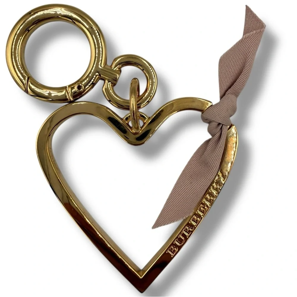 Burberry Heart Bag Charm – Gold Tone
